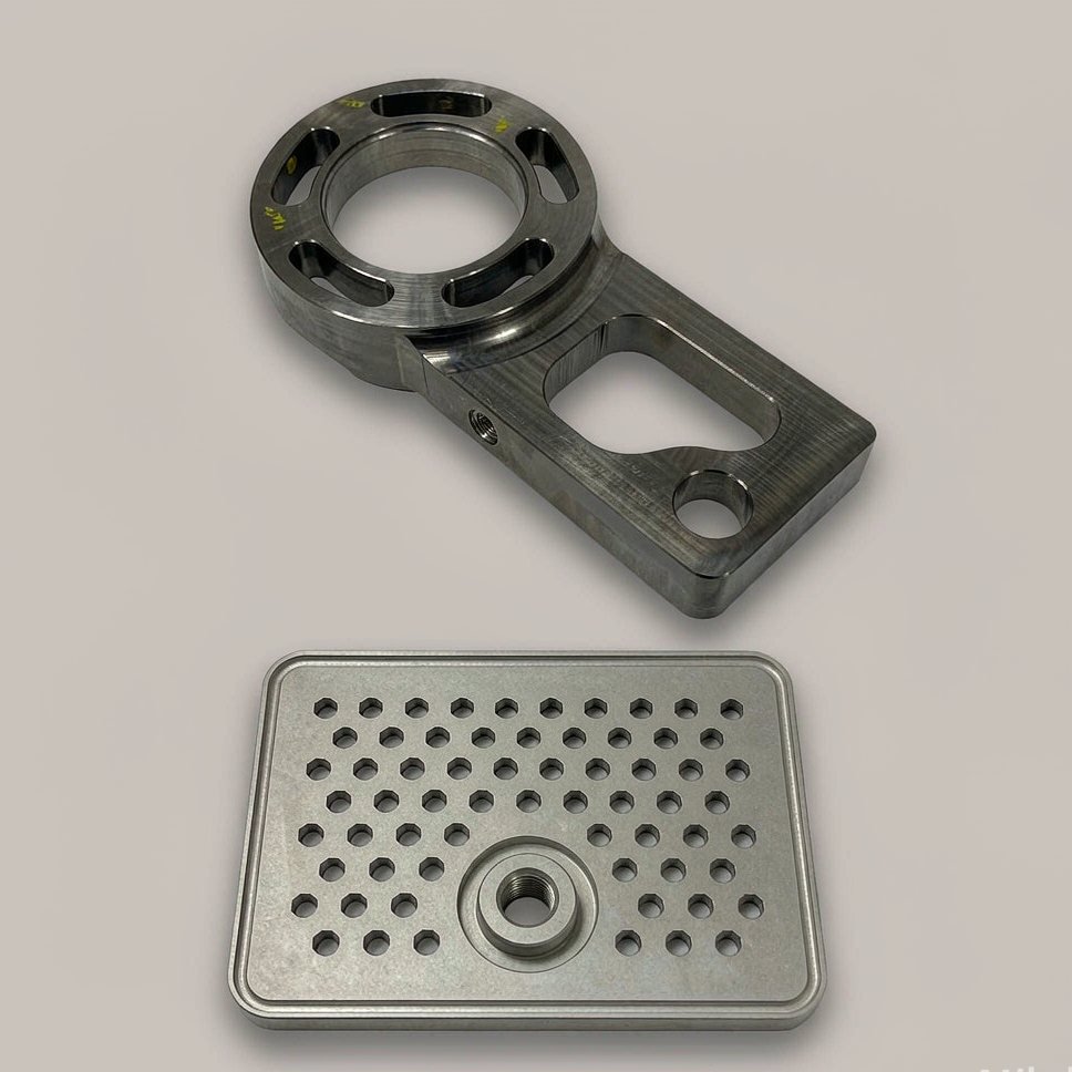 Titanium and aluminum CNC machined aerospace brackets