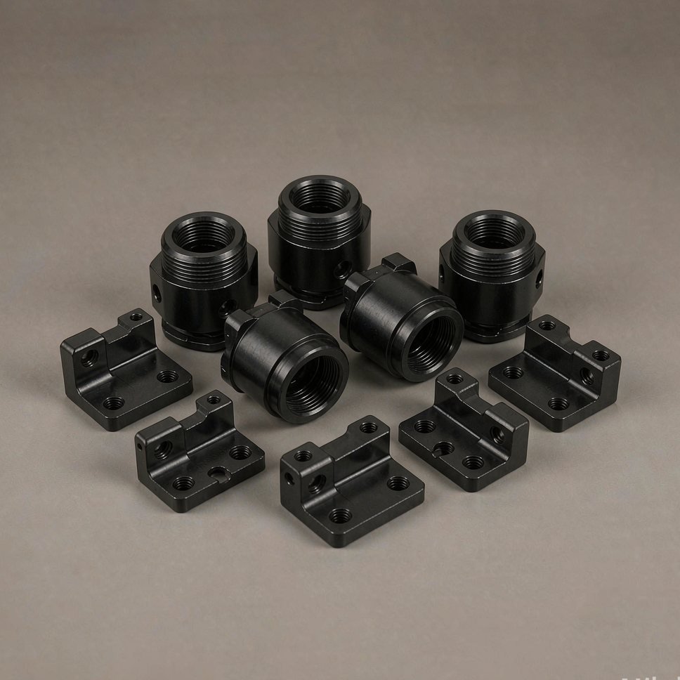 CNC machined sensor housings and brackets for industrial automation