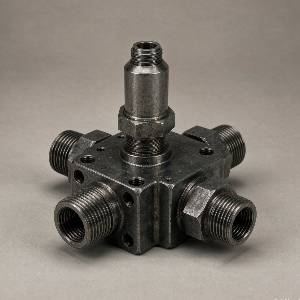 CNC machined stainless steel valve body and pipe fittings