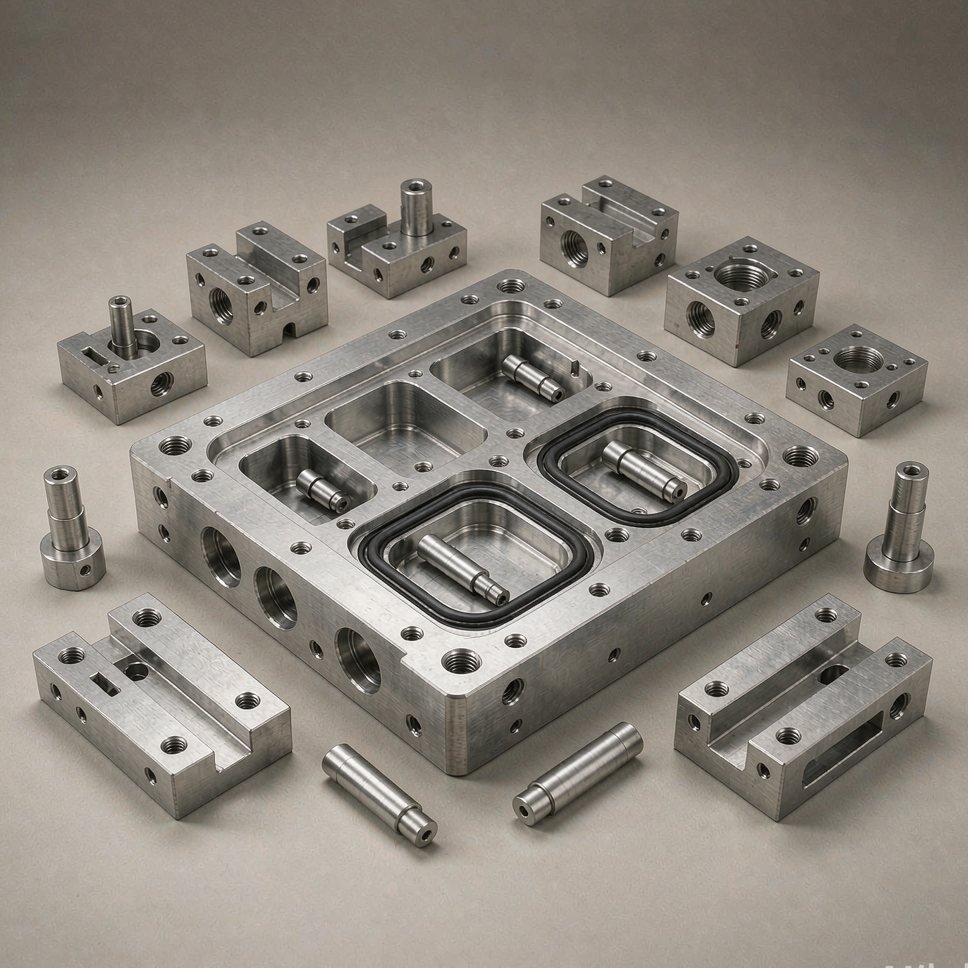 Precision CNC machined aluminum vacuum chamber components